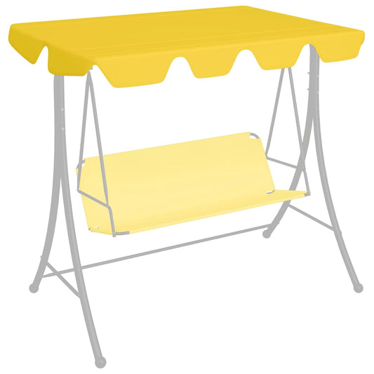 Berkfield Replacement Canopy for Garden Swing Yellow 188/168x110/145 cm