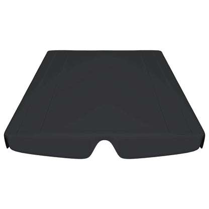 Berkfield Replacement Canopy for Garden Swing Black 188/168x110/145 cm