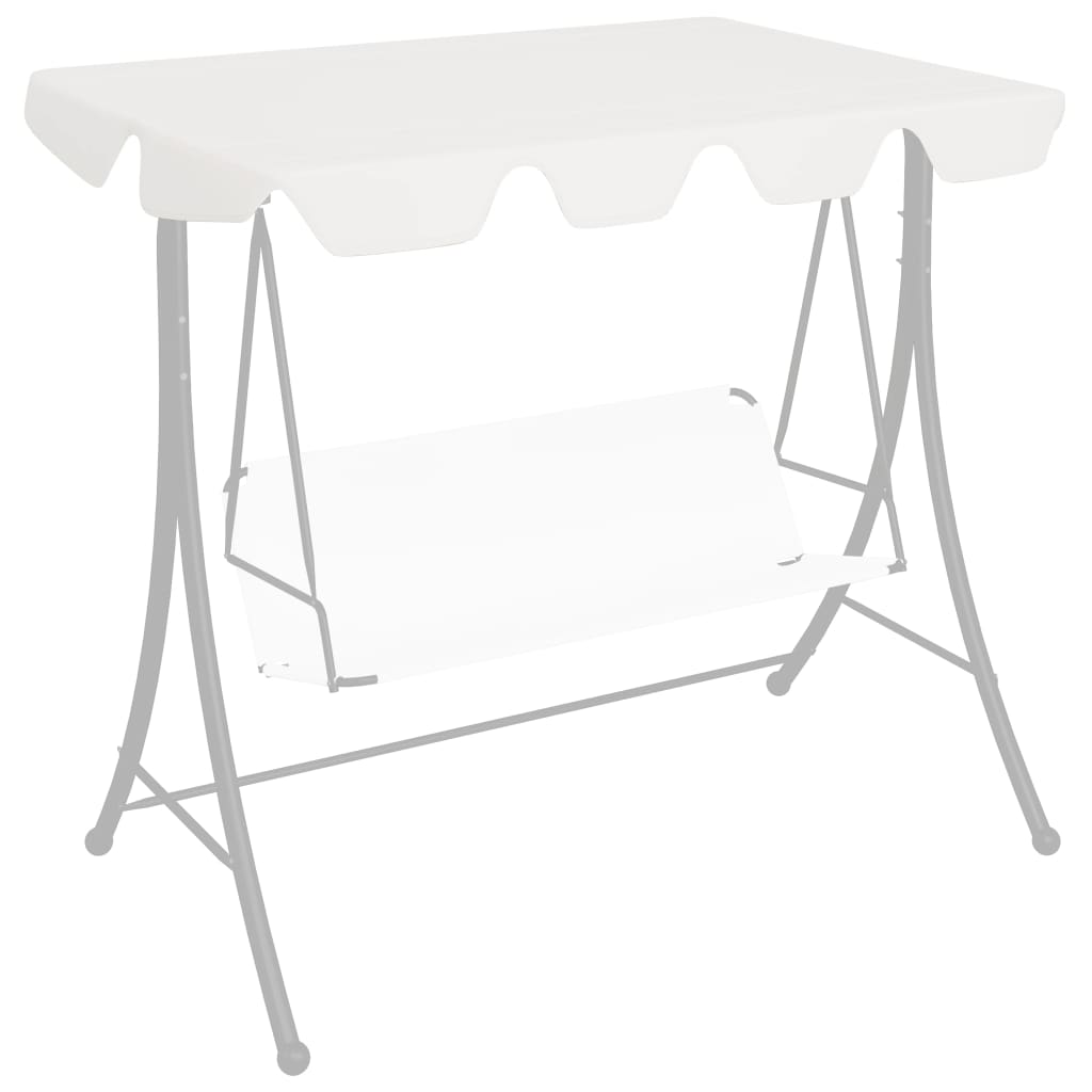 Berkfield Replacement Canopy for Garden Swing White 188/168x110/145 cm