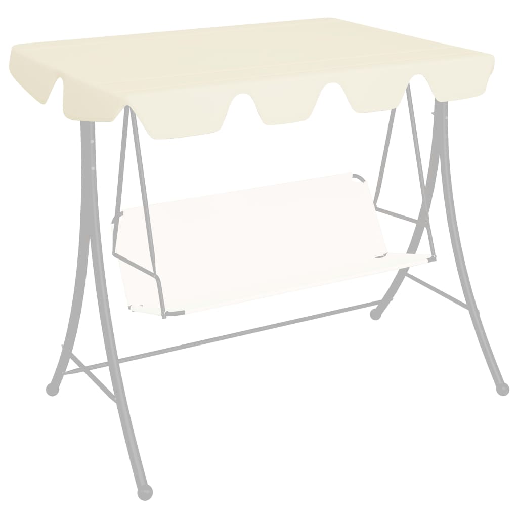 Berkfield Replacement Canopy for Garden Swing Cream 150/130x70/105 cm