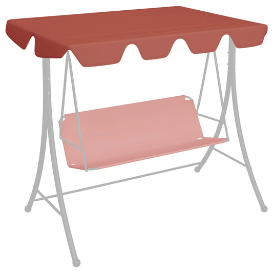 Berkfield Replacement Canopy for Garden Swing Terracotta 150/130x70/105cm