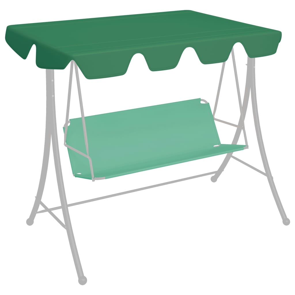 Berkfield Replacement Canopy for Garden Swing Green 150/130x70/105 cm