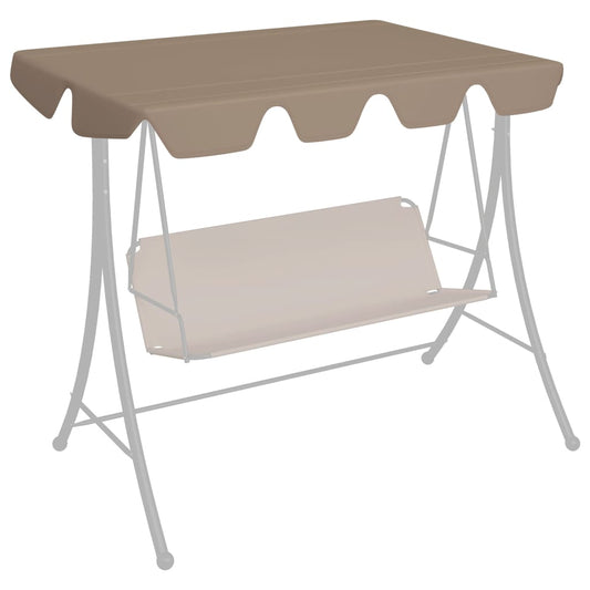 Berkfield Replacement Canopy for Garden Swing Taupe 150/130x70/105 cm