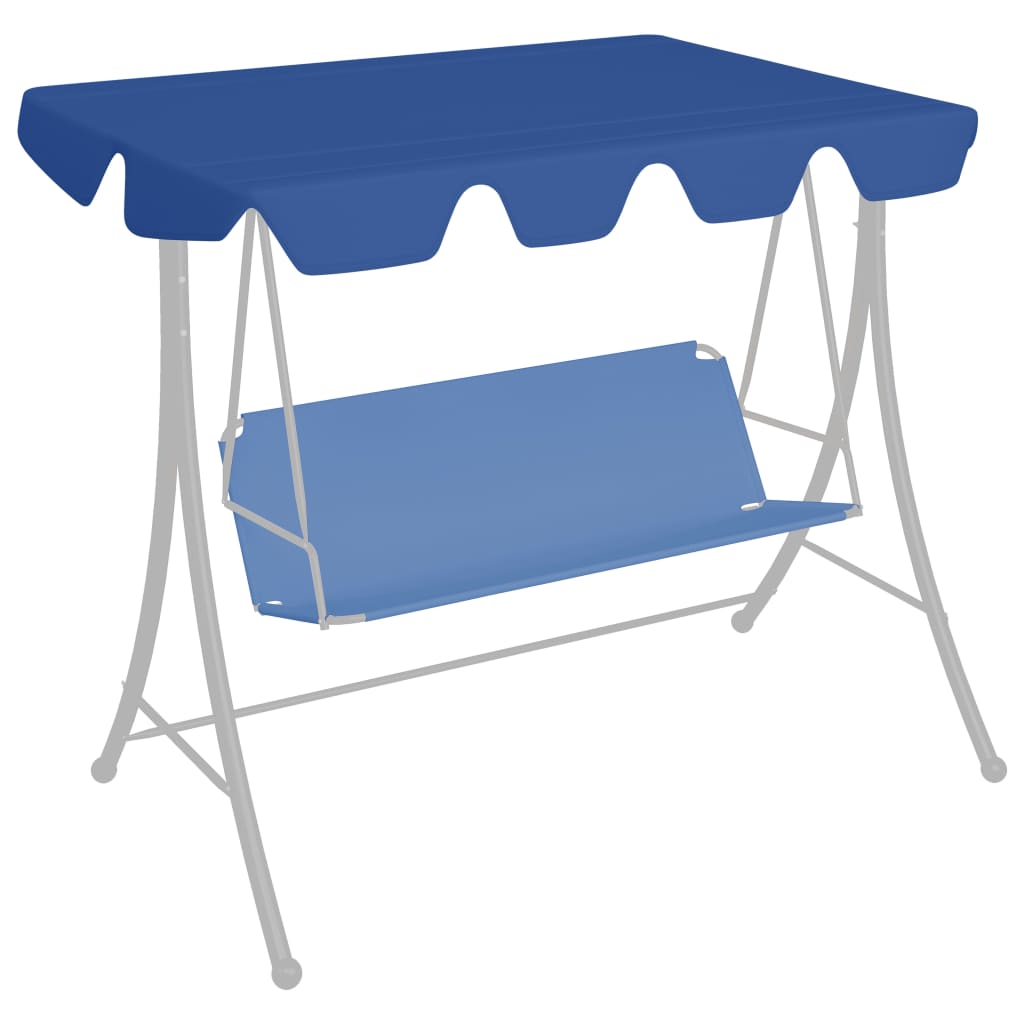 Berkfield Replacement Canopy for Garden Swing Blue 150/130x70/105 cm