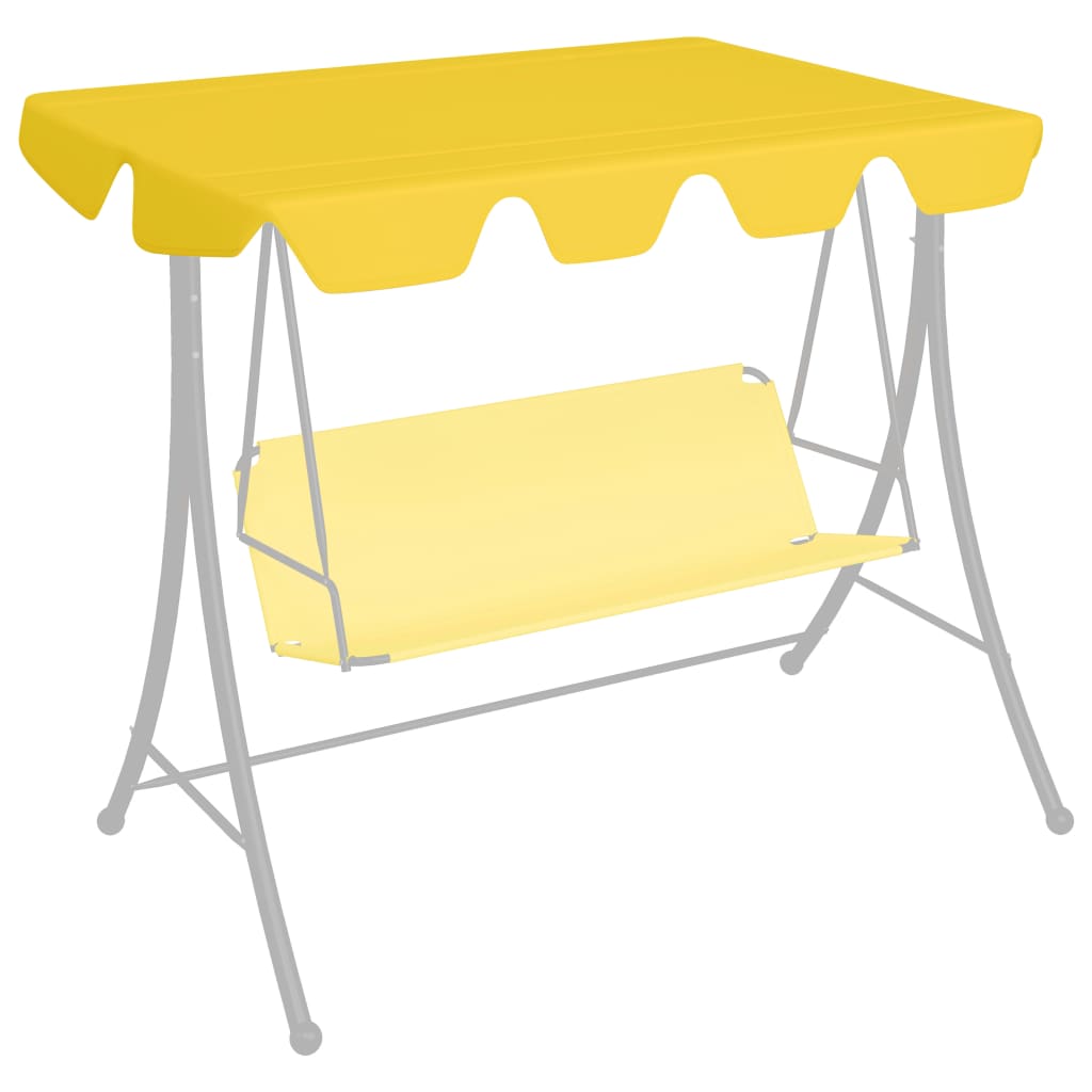 Berkfield Replacement Canopy for Garden Swing Yellow 150/130x70/105 cm