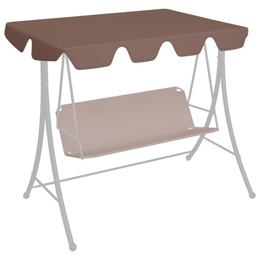 Berkfield Replacement Canopy for Garden Swing Brown 150/130x70/105 cm