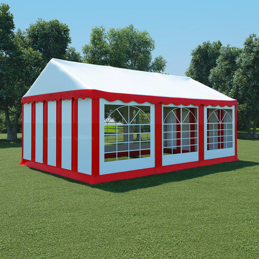 Berkfield Garden Marquee PVC 4x6 m Red and White