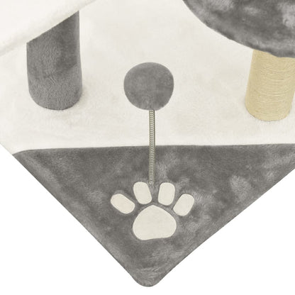 Berkfield Cat Tree with Sisal Scratching Posts Grey and White 120 cm