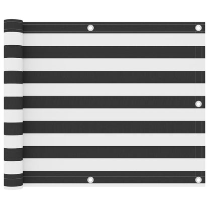 Berkfield Balcony Screen Anthracite and White 75x400 cm Oxford Fabric