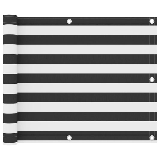 Berkfield Balcony Screen Anthracite and White 75x400 cm Oxford Fabric