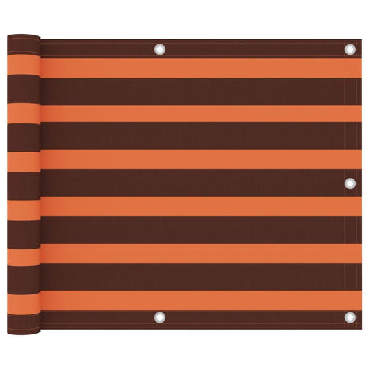 Berkfield Balcony Screen Orange and Brown 75x400 cm Oxford Fabric