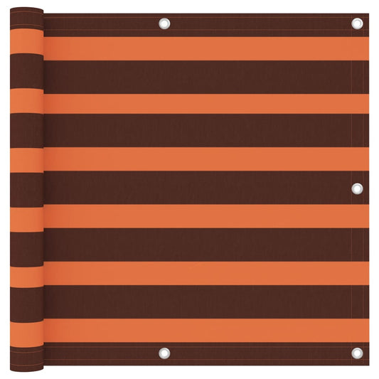 Berkfield Balcony Screen Orange and Brown 90x300 cm Oxford Fabric