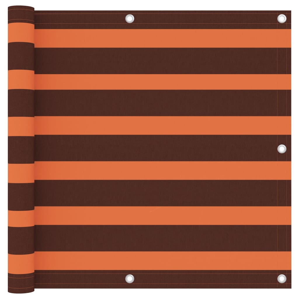 Berkfield Balcony Screen Orange and Brown 90x400 cm Oxford Fabric