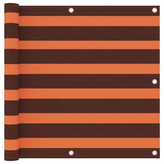 Berkfield Balcony Screen Orange and Brown 90x400 cm Oxford Fabric