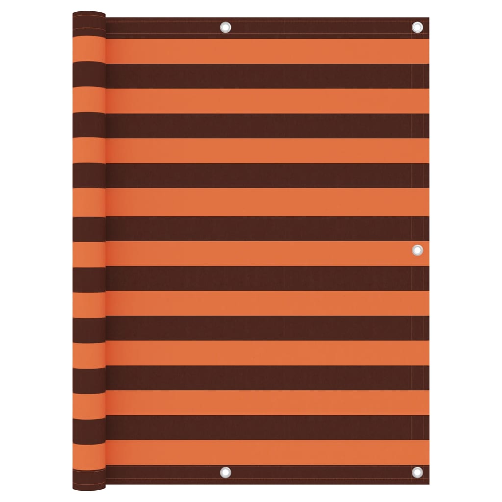Berkfield Balcony Screen Orange and Brown 120x500 cm Oxford Fabric