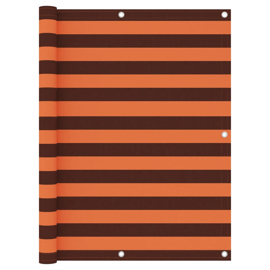 Berkfield Balcony Screen Orange and Brown 120x500 cm Oxford Fabric