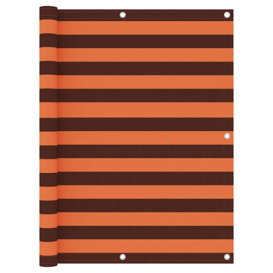 Berkfield Balcony Screen Orange and Brown 120x600 cm Oxford Fabric