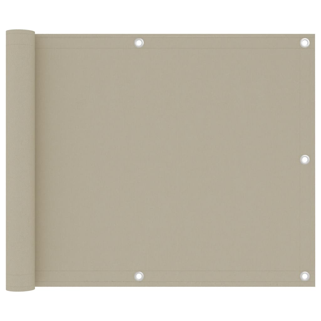Berkfield Balcony Screen Beige 75x300 cm Oxford Fabric