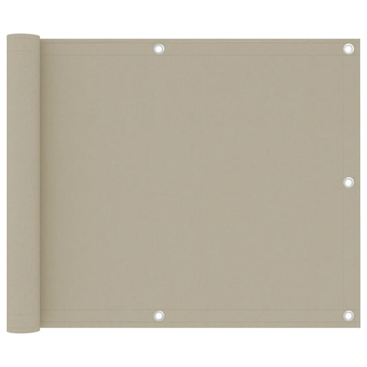 Berkfield Balcony Screen Beige 75x300 cm Oxford Fabric