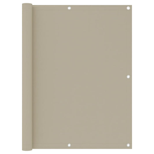 Berkfield Balcony Screen Beige 120x300 cm Oxford Fabric