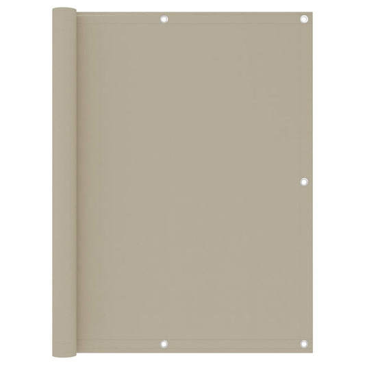 Berkfield Balcony Screen Beige 120x500 cm Oxford Fabric
