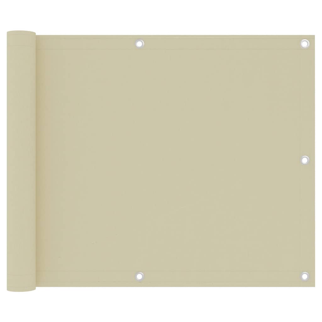Berkfield Balcony Screen Cream 75x500 cm Oxford Fabric