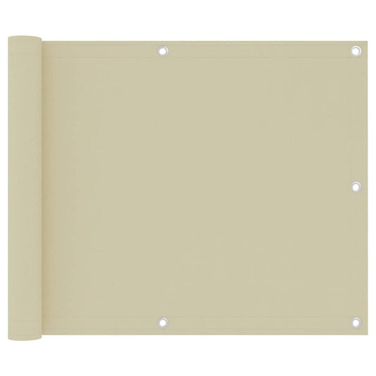 Berkfield Balcony Screen Cream 75x500 cm Oxford Fabric
