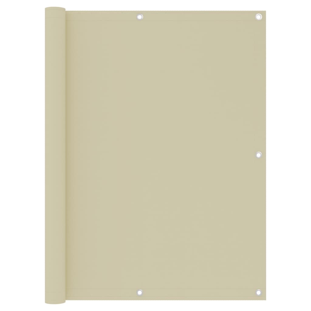 Berkfield Balcony Screen Cream 120x500 cm Oxford Fabric