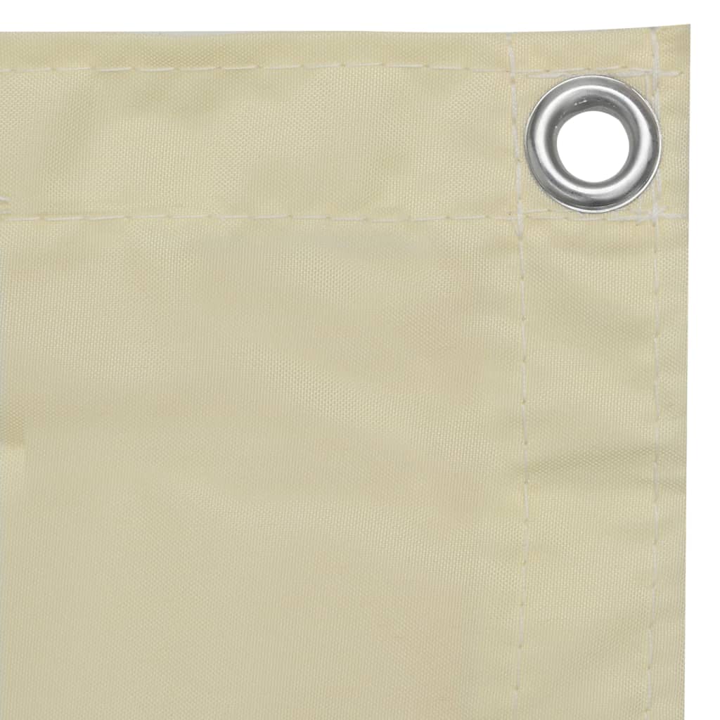 Berkfield Balcony Screen Cream 120x500 cm Oxford Fabric