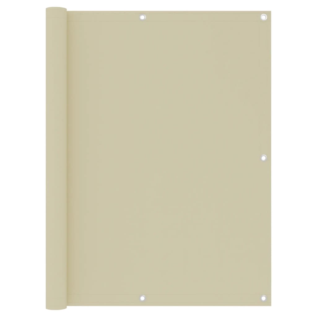 Berkfield Balcony Screen Cream 120x600 cm Oxford Fabric