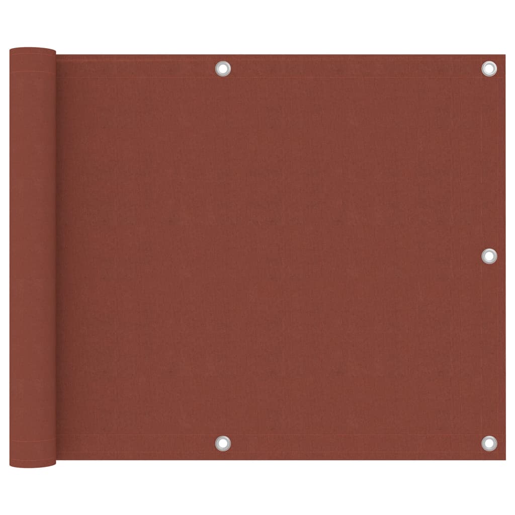 Berkfield Balcony Screen Terracotta 75x500 cm Oxford Fabric