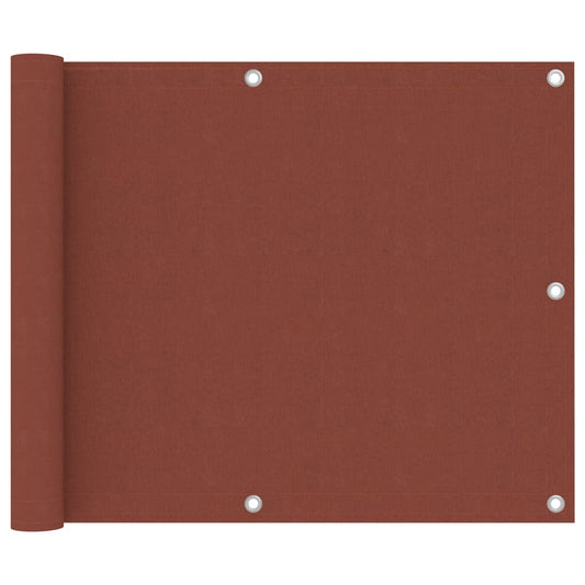 Berkfield Balcony Screen Terracotta 75x500 cm Oxford Fabric
