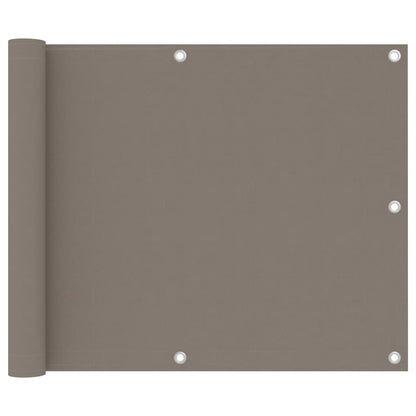 Berkfield Balcony Screen Taupe 75x600 cm Oxford Fabric