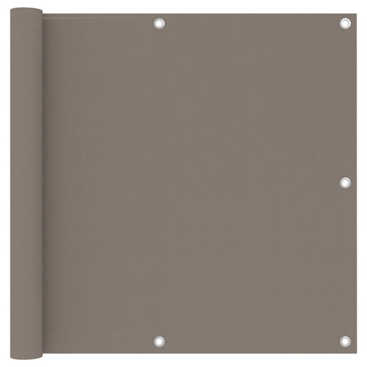 Berkfield Balcony Screen Taupe 90x600 cm Oxford Fabric