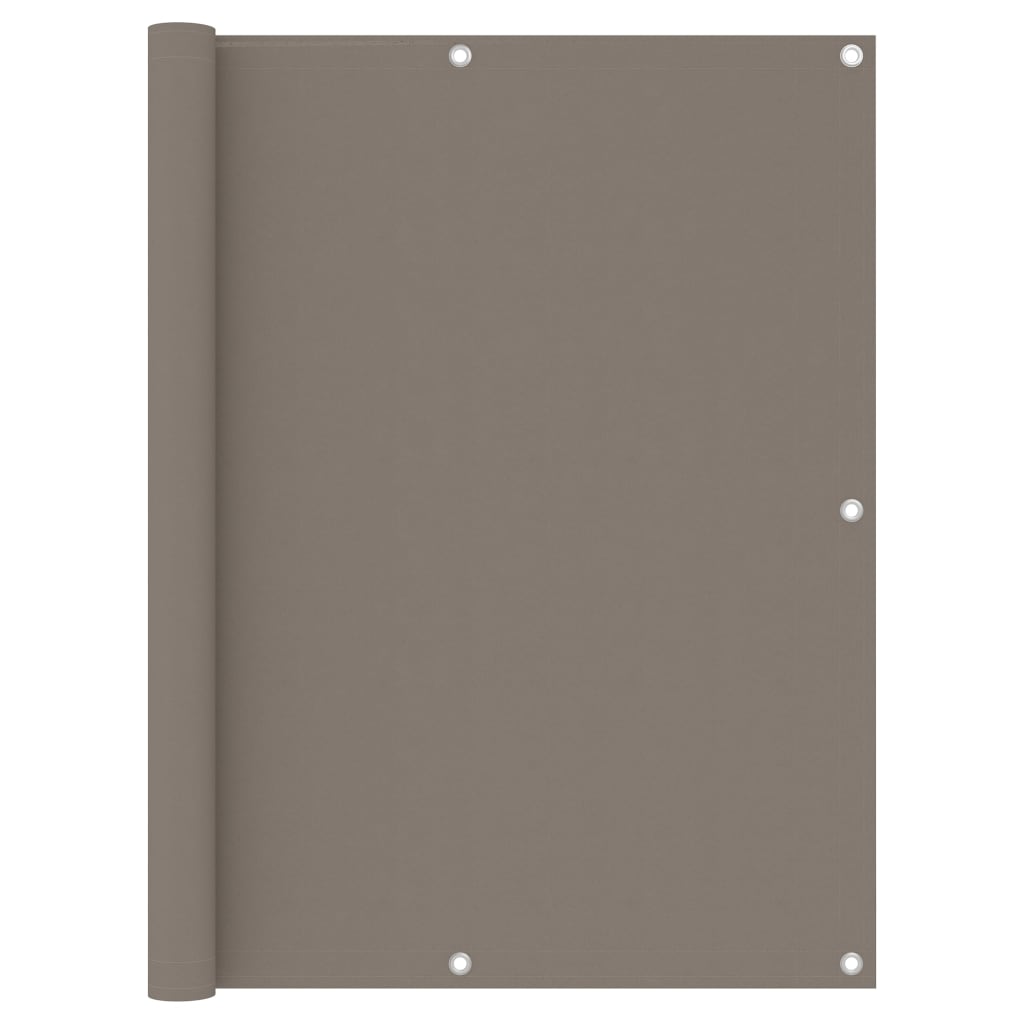Berkfield Balcony Screen Taupe 120x500 cm Oxford Fabric