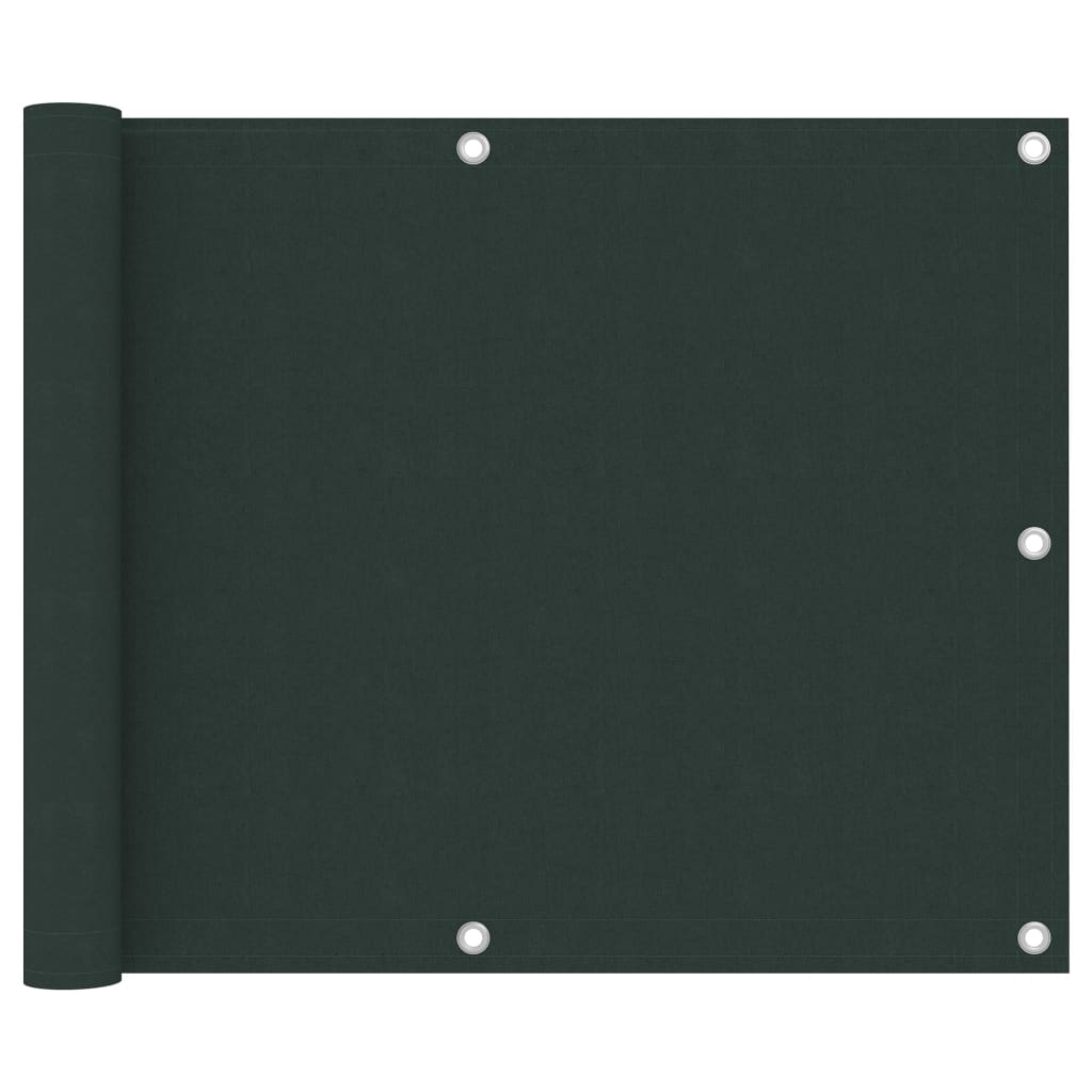 Berkfield Balcony Screen Dark Green 75x400 cm Oxford Fabric