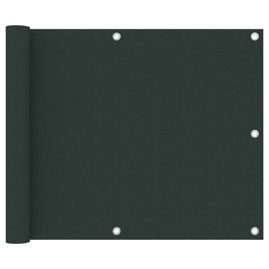 Berkfield Balcony Screen Dark Green 75x400 cm Oxford Fabric