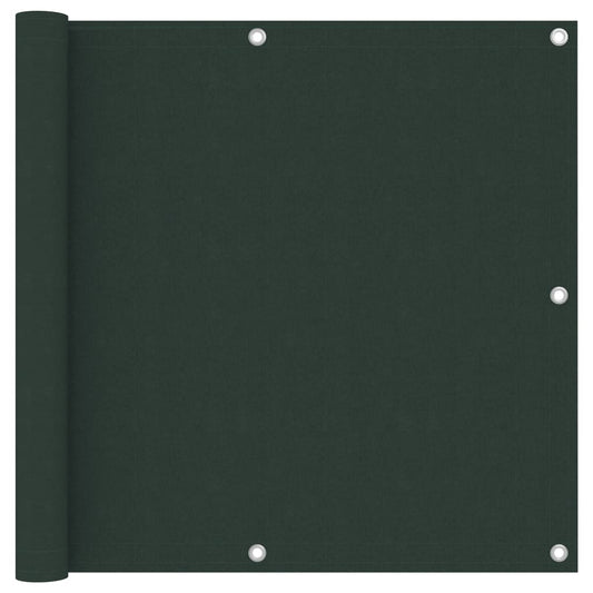 Berkfield Balcony Screen Dark Green 90x500 cm Oxford Fabric
