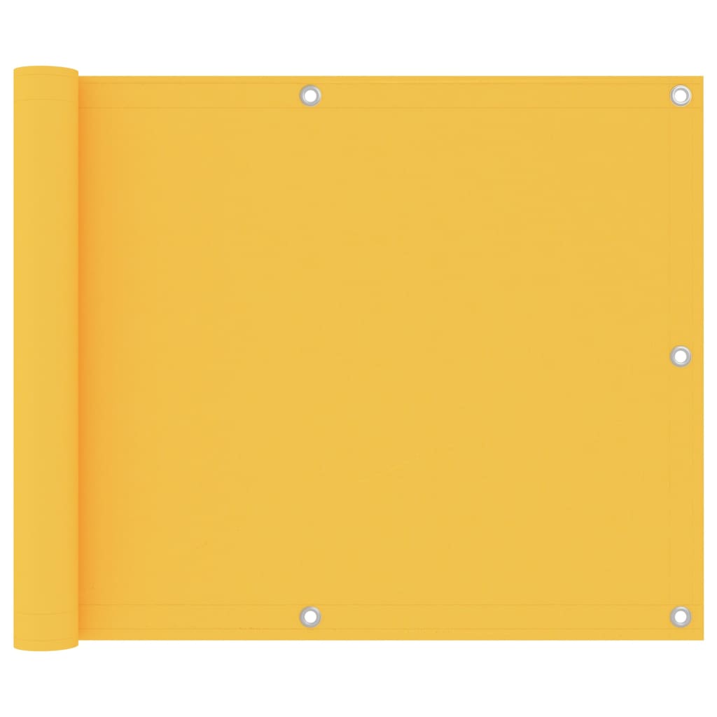Berkfield Balcony Screen Yellow 75x500 cm Oxford Fabric