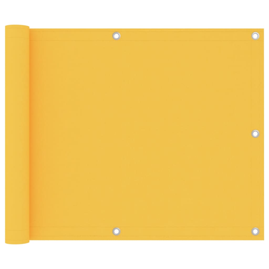Berkfield Balcony Screen Yellow 75x600 cm Oxford Fabric