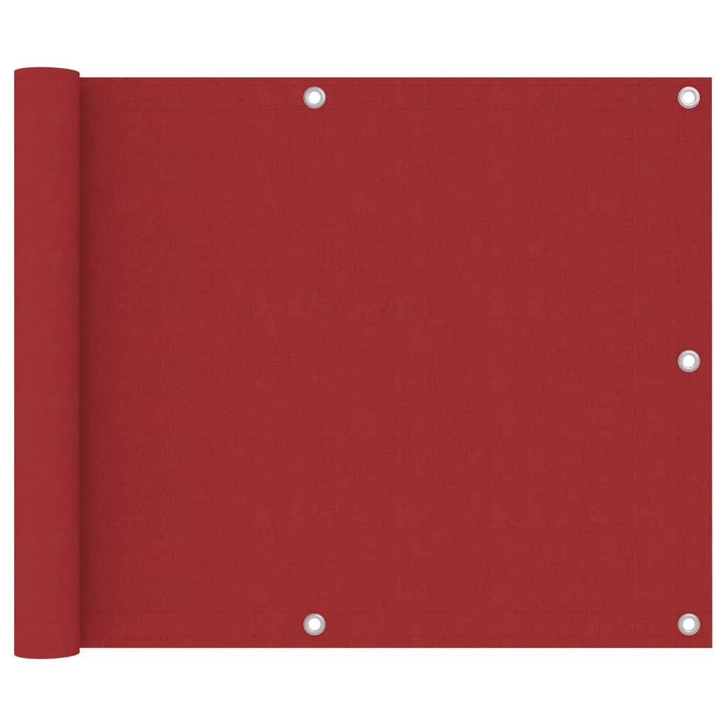 Berkfield Balcony Screen Red 75x400 cm Oxford Fabric