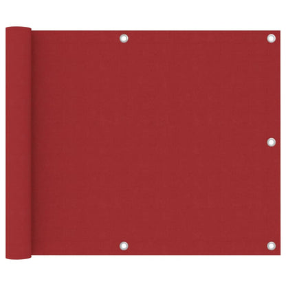Berkfield Balcony Screen Red 75x400 cm Oxford Fabric