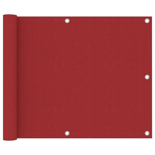 Berkfield Balcony Screen Red 75x600 cm Oxford Fabric