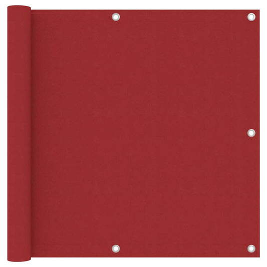 Berkfield Balcony Screen Red 90x400 cm Oxford Fabric