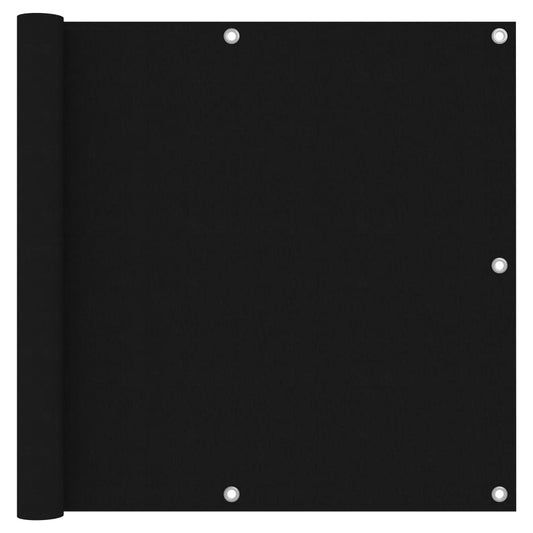 Berkfield Balcony Screen Black 90x500 cm Oxford Fabric