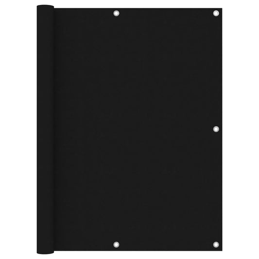 Berkfield Balcony Screen Black 120x600 cm Oxford Fabric