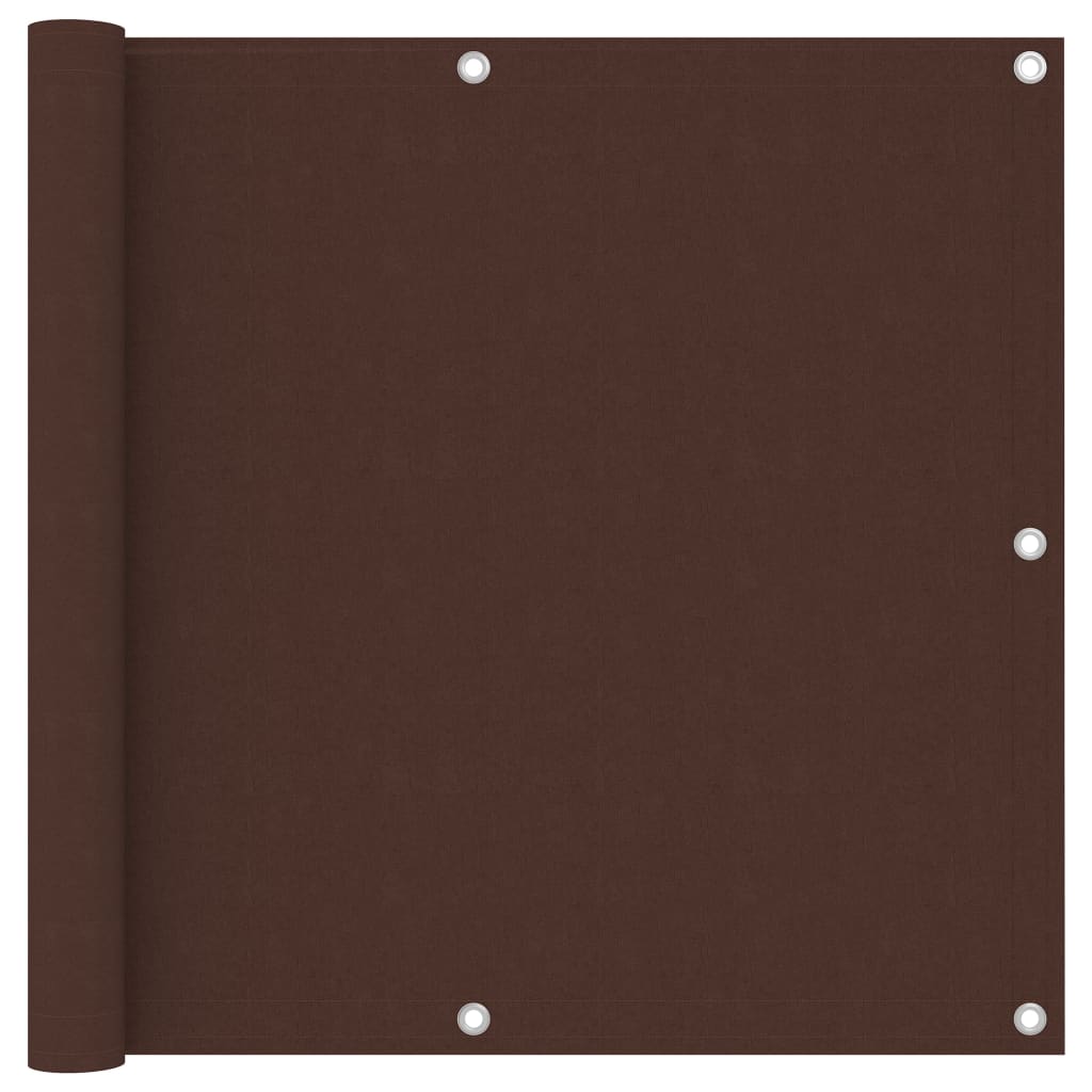 Berkfield Balcony Screen Brown 90x500 cm Oxford Fabric
