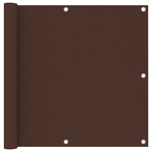 Berkfield Balcony Screen Brown 90x500 cm Oxford Fabric