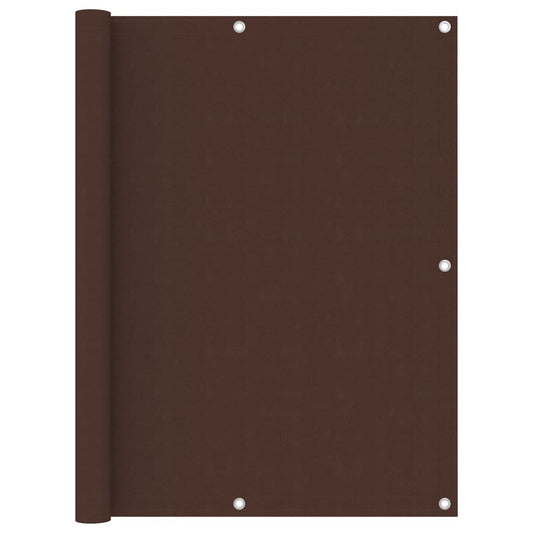 Berkfield Balcony Screen Brown 120x400 cm Oxford Fabric