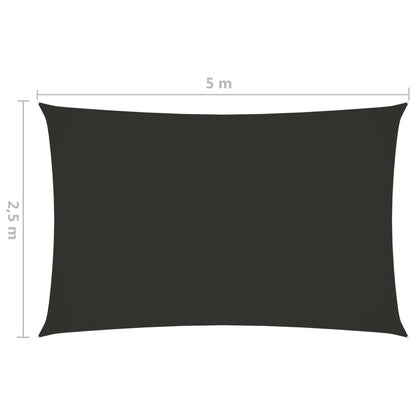 Berkfield Sunshade Sail Oxford Fabric Rectangular 2.5x5 m Anthracite
